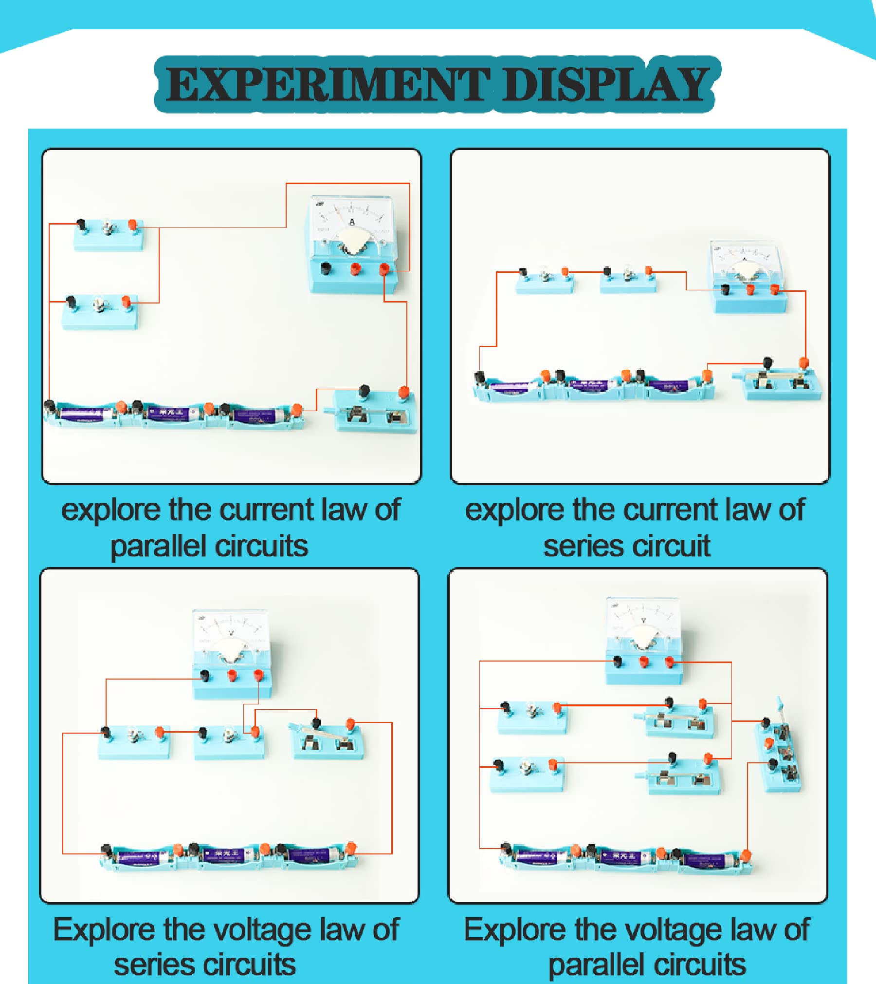 Physik Experimentierkasten Elektronik Baukasten für Kinder Experimentierkasten Physik Elektrische Schaltung Lernkit - Elektromagnetismus Elementarelektronik