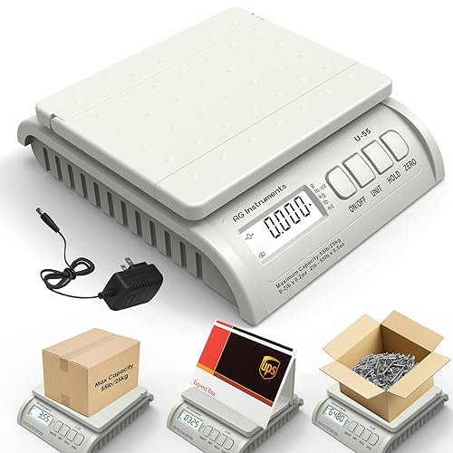 55lb x 0.2oz Digital Shipping Postal Scale with AC Adapter