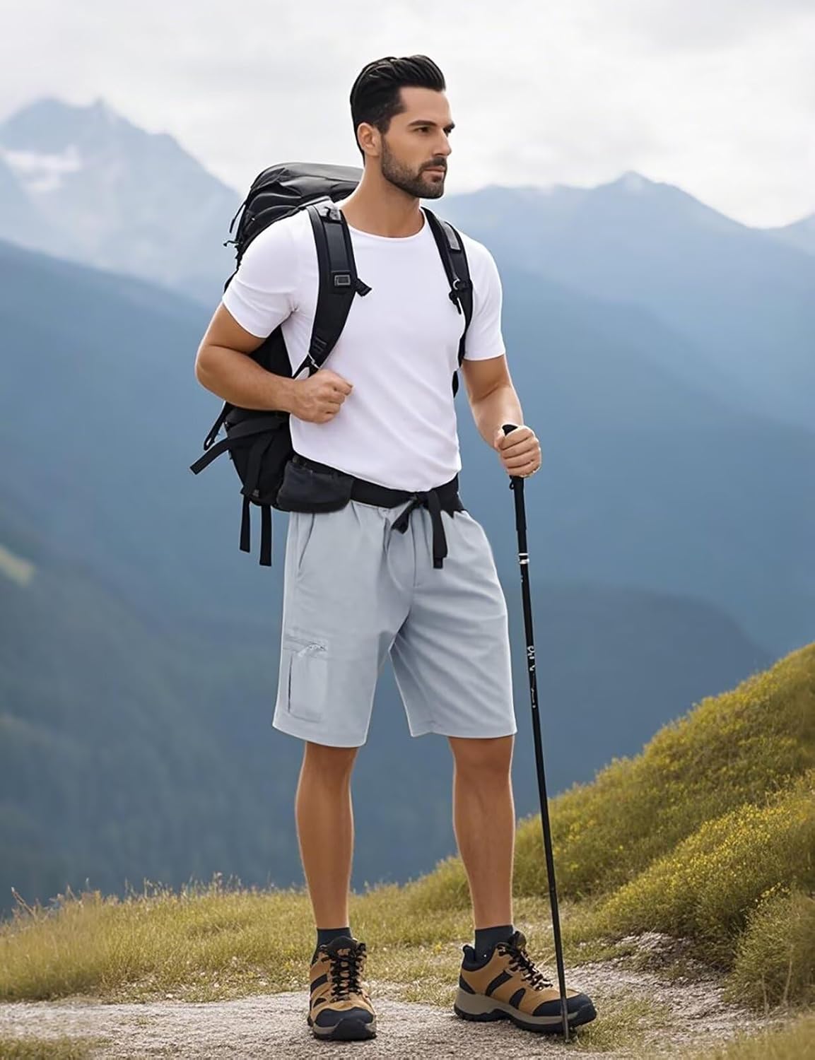 Mens Athletic Workout Sport Shorts Running Fishing Hiking Shorts Summer Beach Vacasion Outfits - Image 6