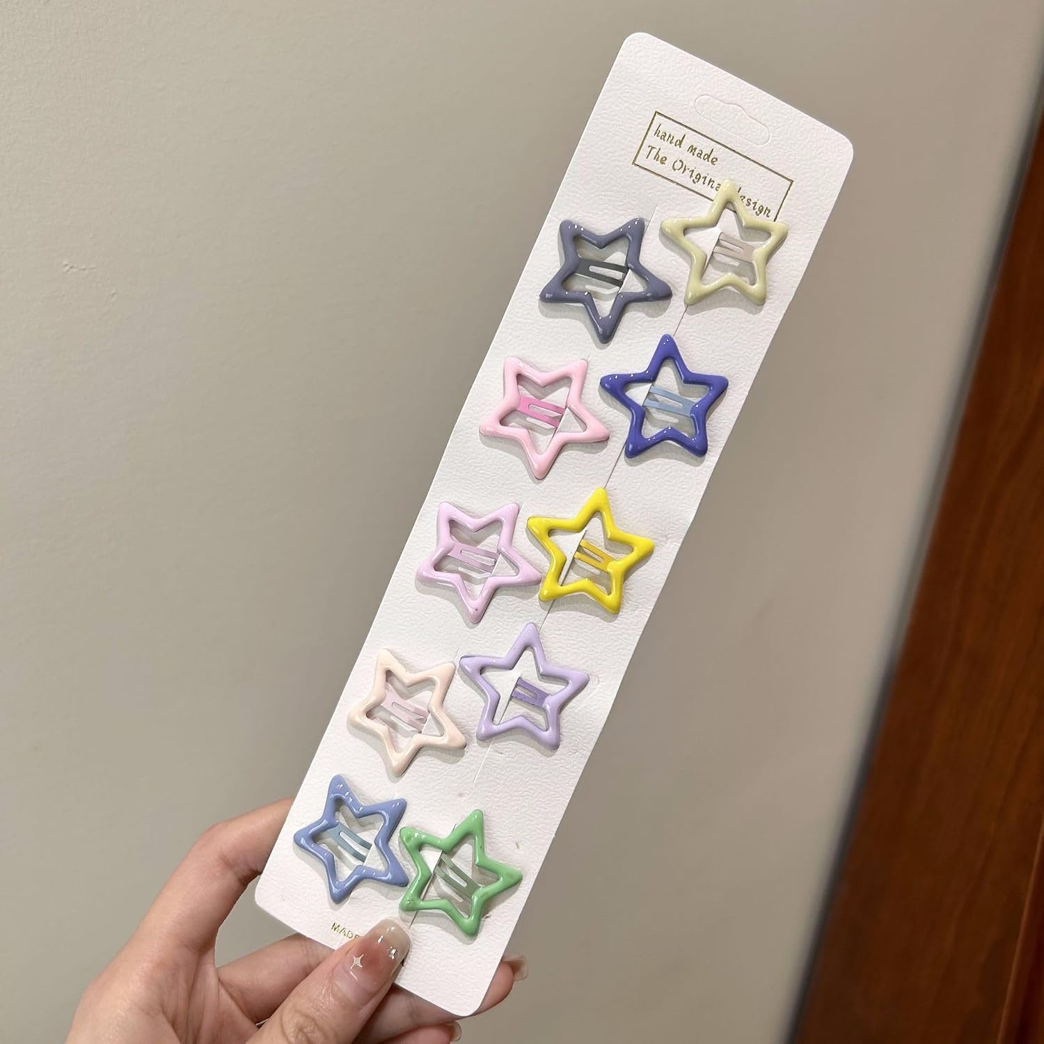 hair clip Hair Clips for Girls Cute Small Hair Clips for Kids Pentagram Star Clips for Hair Barrettes Metal Hair Clip Kawaii Pink Hairpin Snap Hair Clips Pink Hair Clips Hair Accessories for Women hai