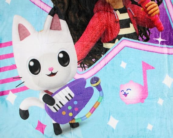Gabby's Dollhouse Gabby Cats Concert DJ Catnip Pandy Paws Throw Blanket 46x60 Soft Fleece Throw Blanket for Bed Couch
