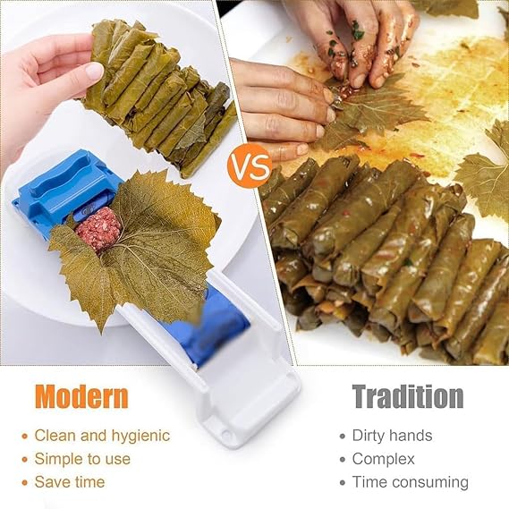 Vegetable Meat Roller | Grape Leaves Rolling Machine | Quick Meat Rolling Tools | Spring Roll Machine | Sushi Making Vine Roller | for Kitchen Picnic Beginners Kids