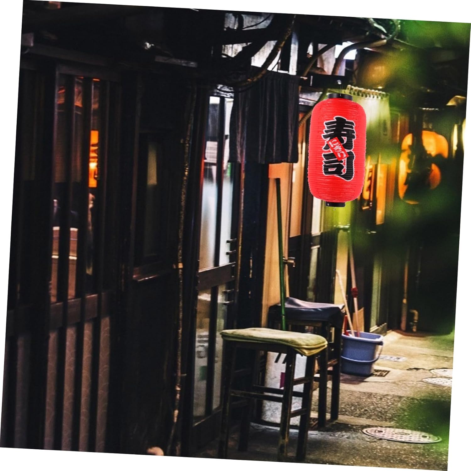 DOITOOL 2 Pcs Japanese Lantern Izakaya Lanterns Sushi Bar Lantern Sushi Party Decorations Sushi PVC Lampshade Sushi Lanterns Ramen Lantern Vinyl Party Favors Japanese-Style Pendant Plastic