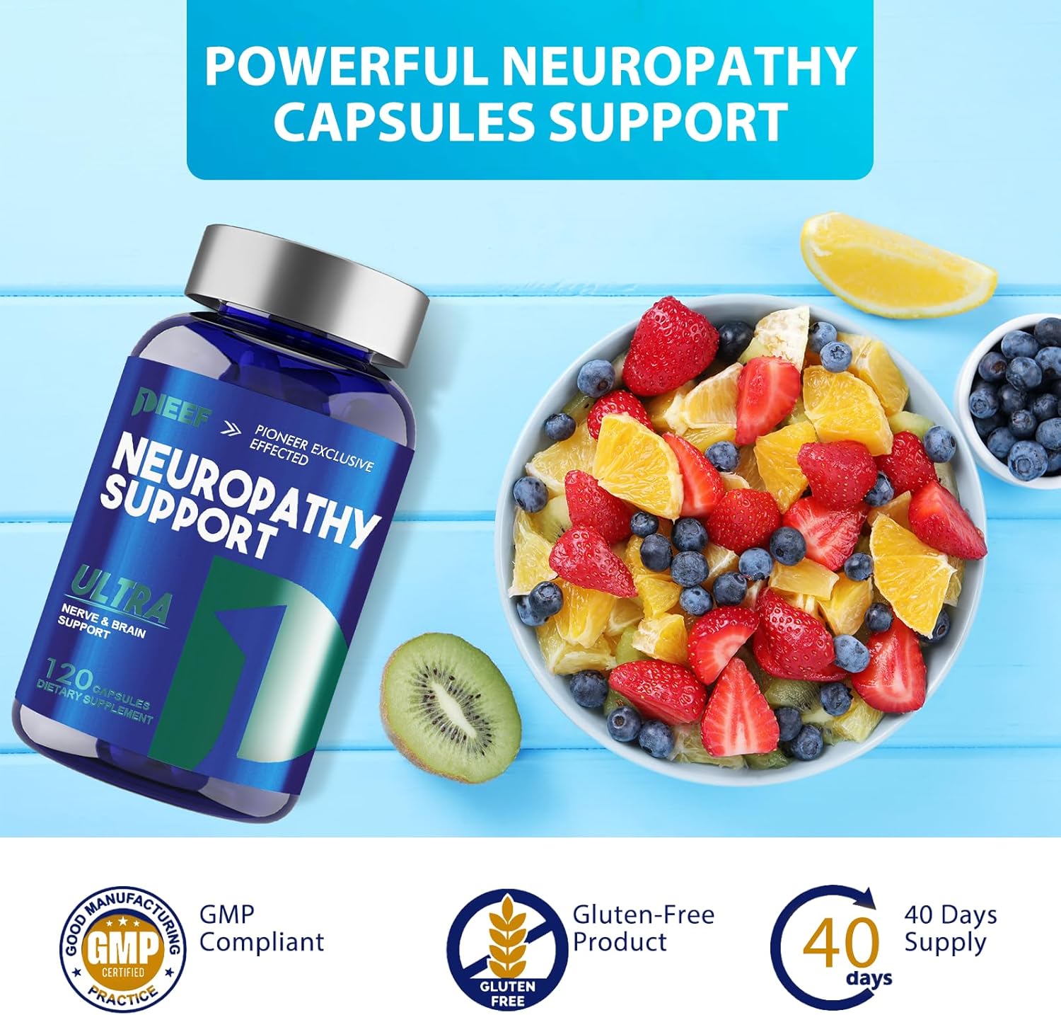 Nerve Savior Neuropathy Supplement, 120 Capsules with 600mg Alpha Lipoic Acid & Benfotiamine, Specially Formulated for Nerve Health in Hands, Fingers, Feet and Toes - Image 7