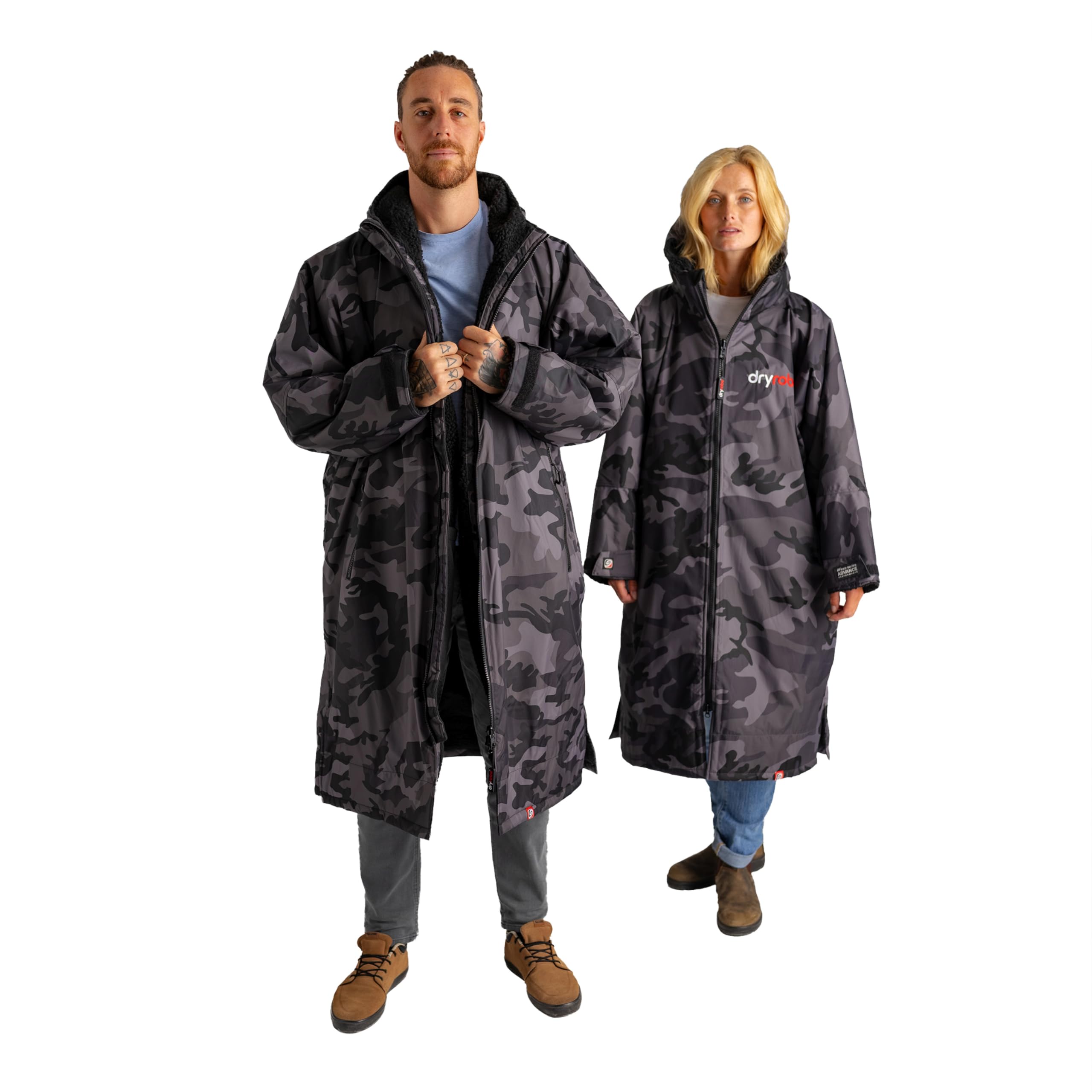 Dryrobe Women's Black Advance Long Sleeve In Camo/, Polyester
