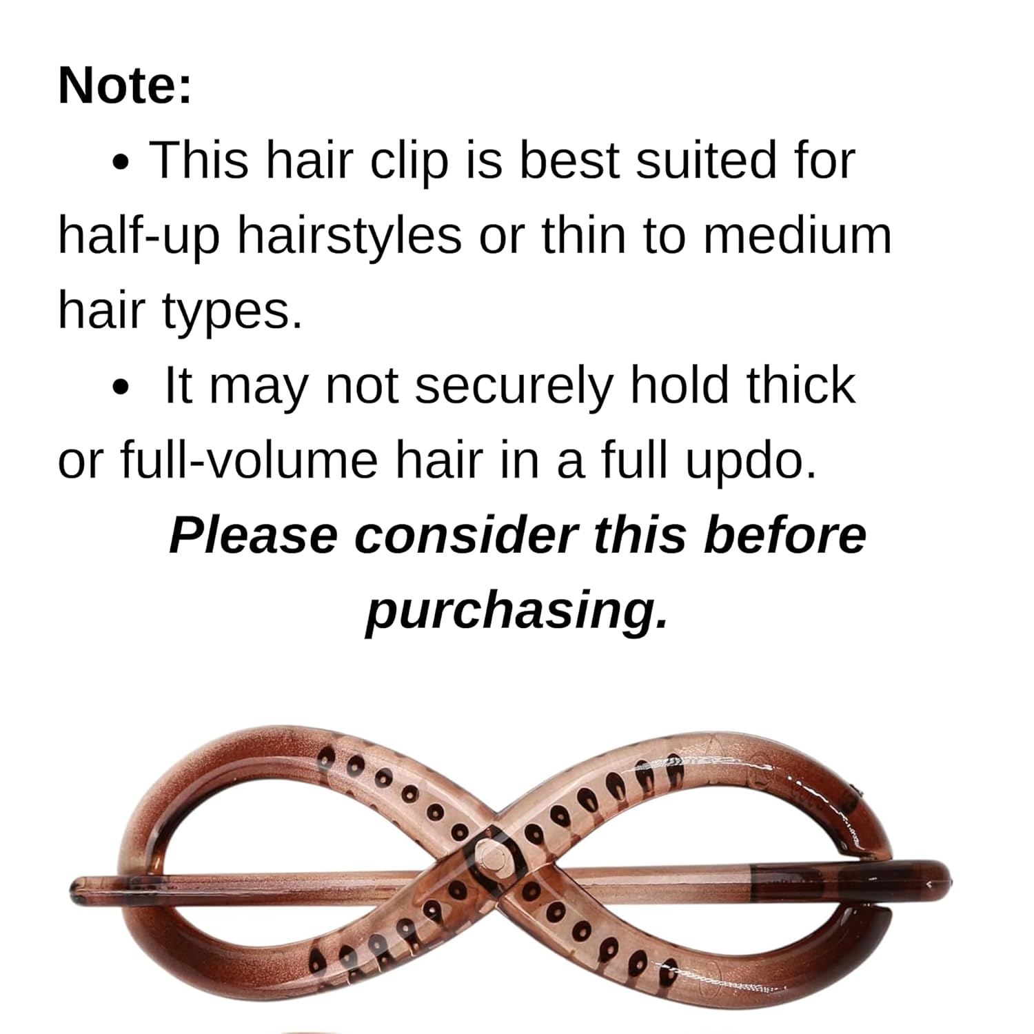 Pack of 3 Hair Clips with Stick, 4 Inch French Classic Tortoise Shell Brown Bun Cover Holder Hair Slider Pin Thru Hair Barrette Clip with Stick, No Slip Effortless Twist Hair Clips for Women Girls - Image 2