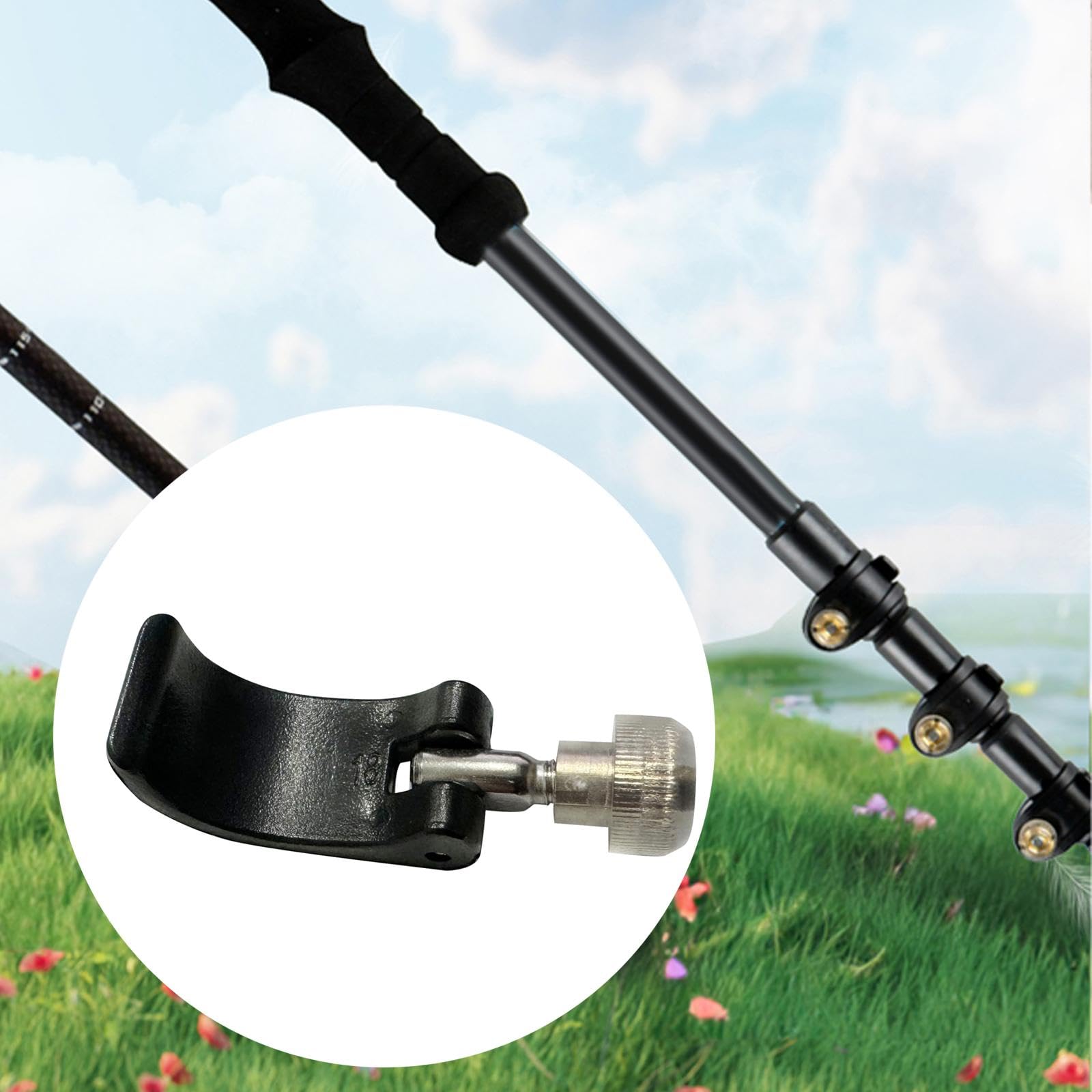 Generic Lock Handle Quick Lock Hiking Pole Lock Replacement for Outdoor Sports, for 18mm Pipe, Black