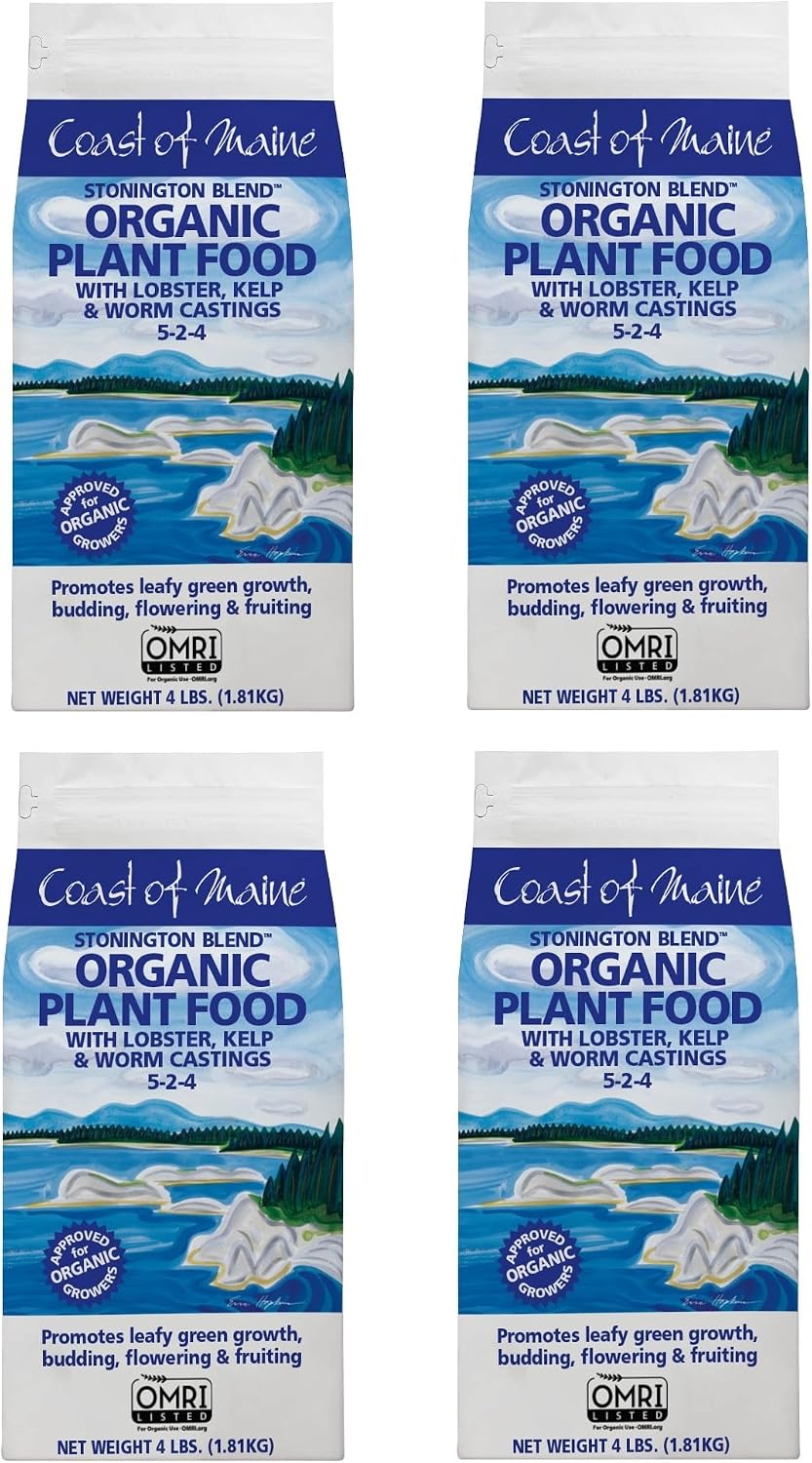 Coast of Maine (4lb) Stonington Blend Organic Plant Food with Lobster, Kelp and Worm Castings - OMRI Listed