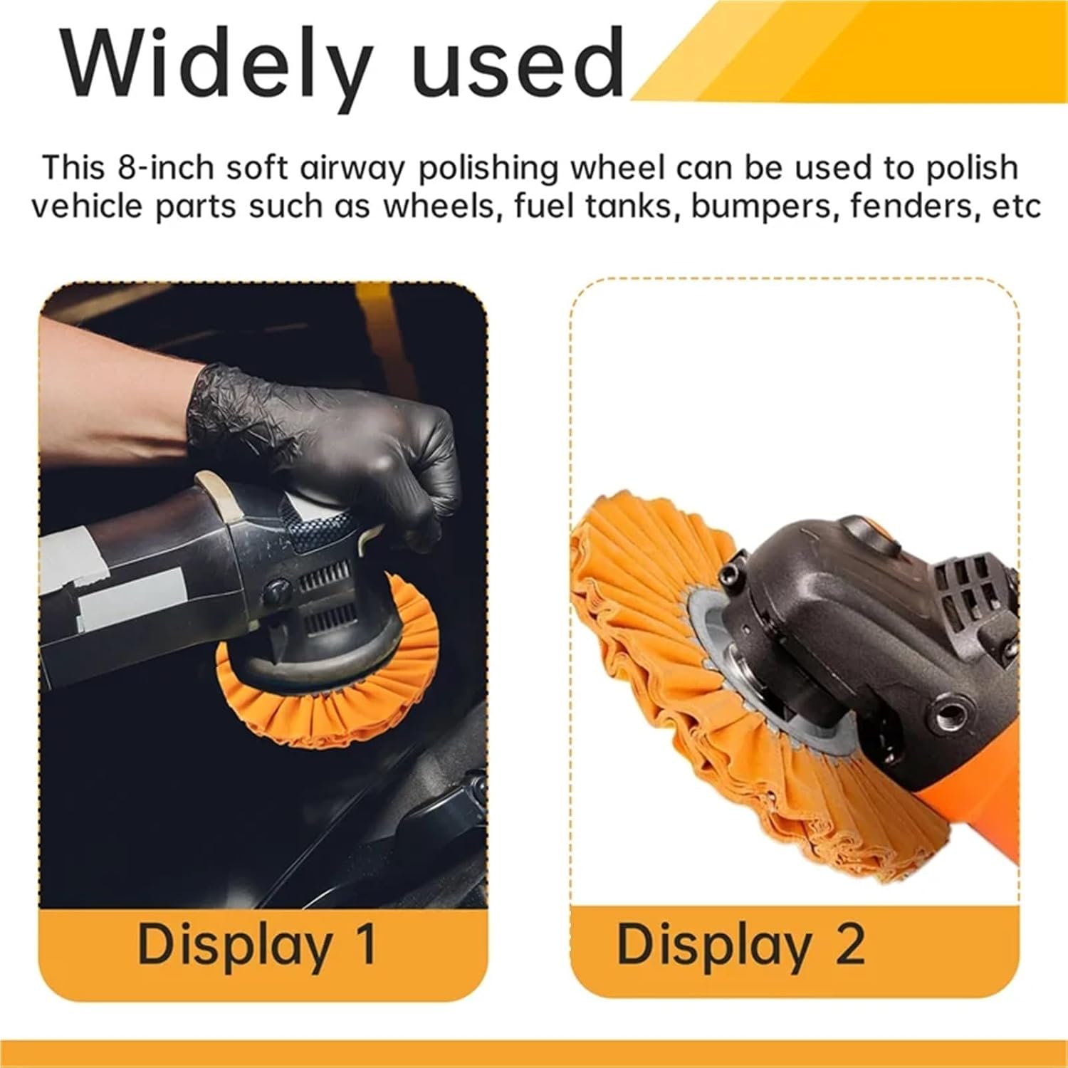 Buffing Pad for Angle Grinder 8PCS Airway Polishing Wheel Kit, Woodworking Machinery Cloth Wheels for Angle Grinder, 8Inch Diameter