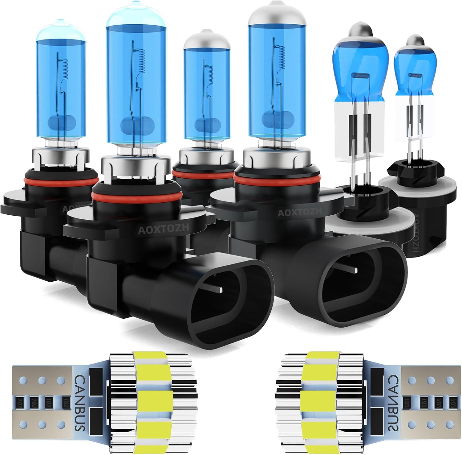 Headlight Bulbs Fit for 2002-2009 GMC Envoy,9005 9006 High Low Beam Light Bulbs 880 fog light License Plate Lights Combo,Halogen Headlight,300% Brightness,Plug and Play,6000K White,8 Pcs