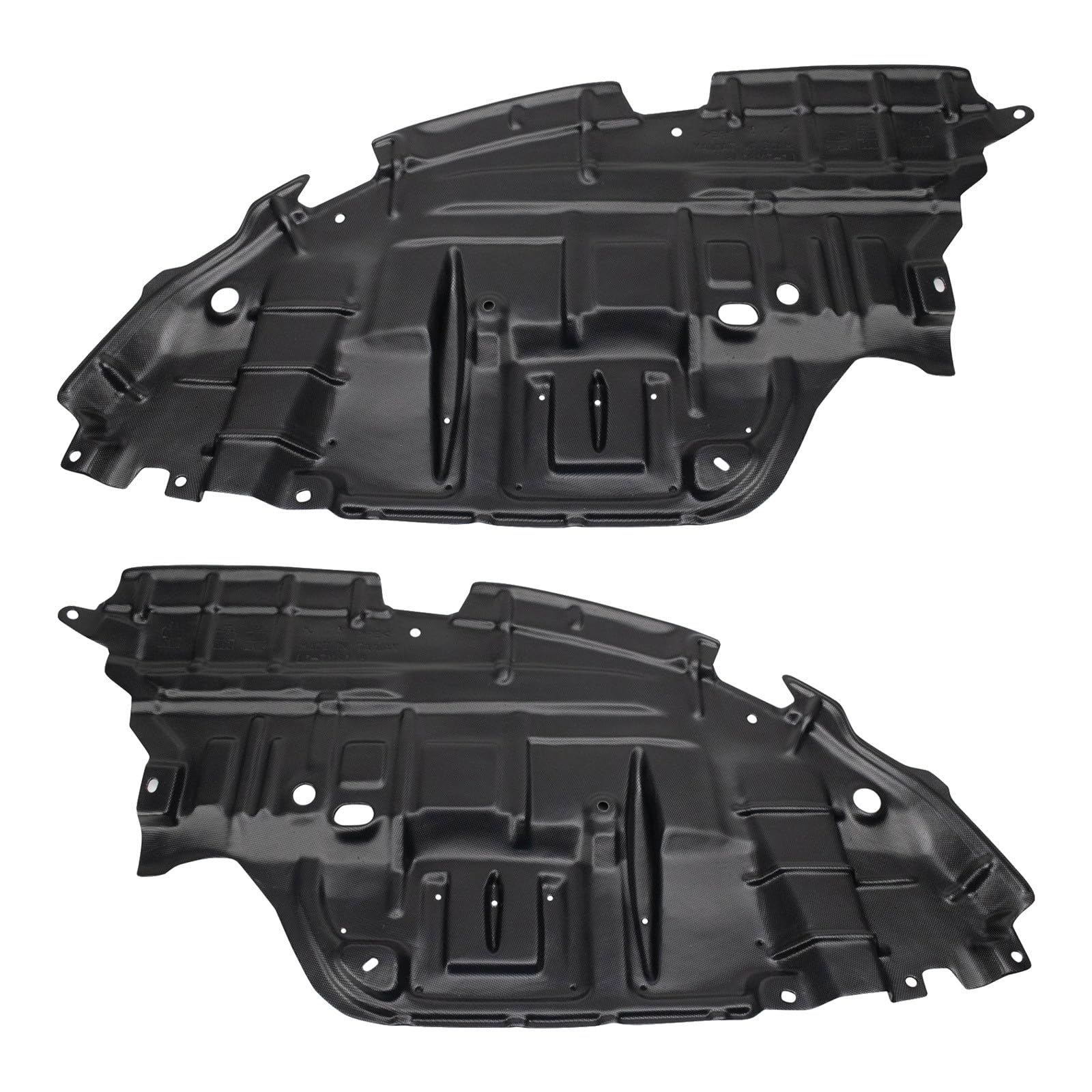 TRQ Front Driver &amp; Passenger Side Engine Splash Shield for 2013-2015 Toyota Avalon