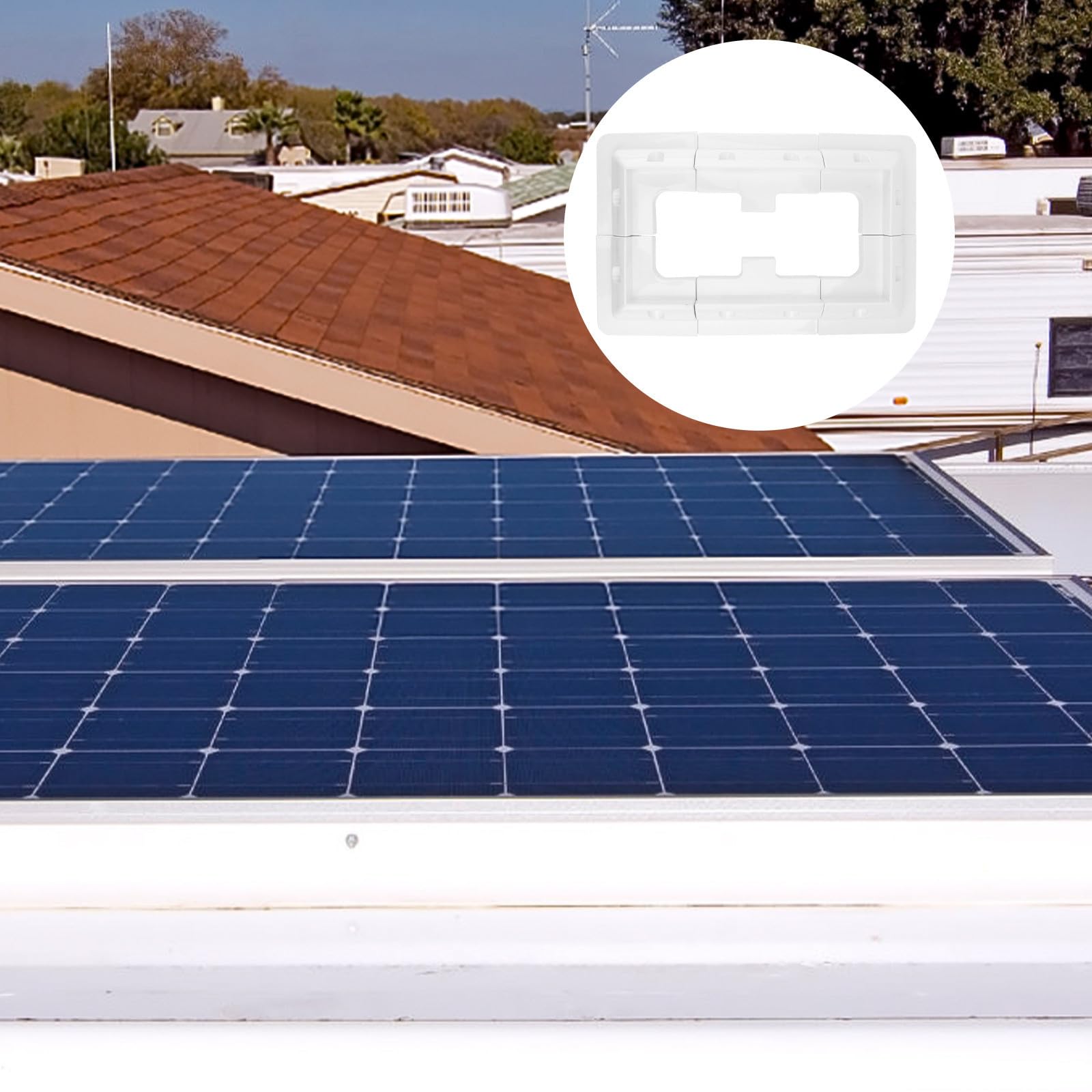 Solarmodul Halterung ABS Weiß für Dach und Garage