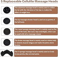 Vista 8 de Masajeador eléctrico de celulitis de vibración, masajeador de mano para eliminar celulitis, masajeador de cuerpo completo, masajeador de celulitis
