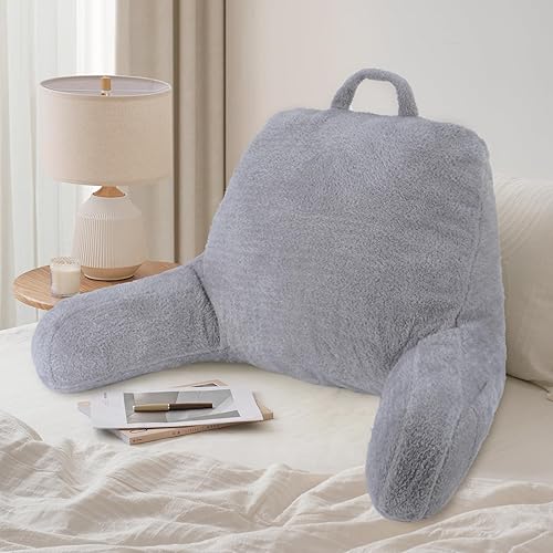Miniatura 6 de Blissful Diary Almohada de lectura de terciopelo de felpa para niños, adolescentes y adultos, almohada de respaldo para sentarse en la cama con