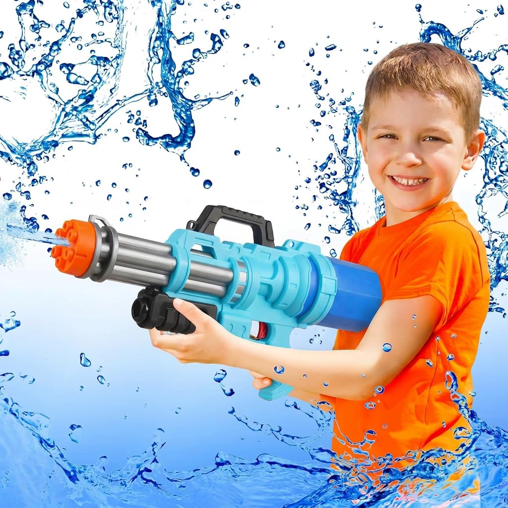 Pistola ad Acqua Potente Fucile ad Acqua a Lunga Distanza Water Gun Battle Capiente Per Adulti, Gioco Estivo Divertente Mare, Piscina, Parco, Mitra ad Acqua Ricarica Veloce