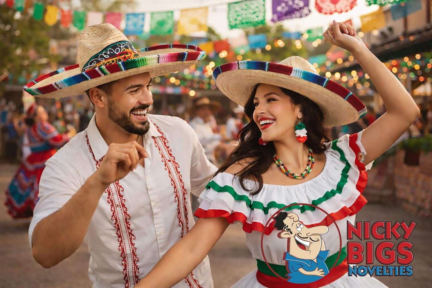 Nicky Bigs Novelties Giant Traditional Sombrero Charro Hat Oversized Cinco De Mayo Fiesta Party Hats for Men, Women & Teens - Image 6