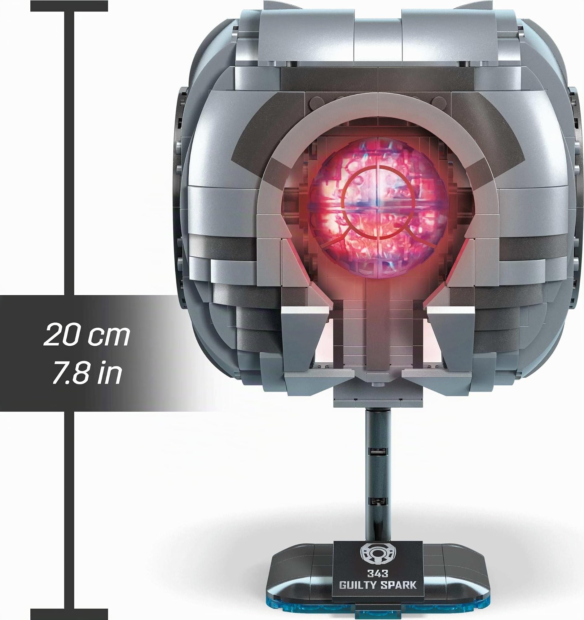 Mega Halo Model Replica giocattolo da costruzione, 343 scintilla colpevole con 609 pezzi, luci e suoni, set di costruzione e visualizzazione per collezionisti, idee regalo per adulti