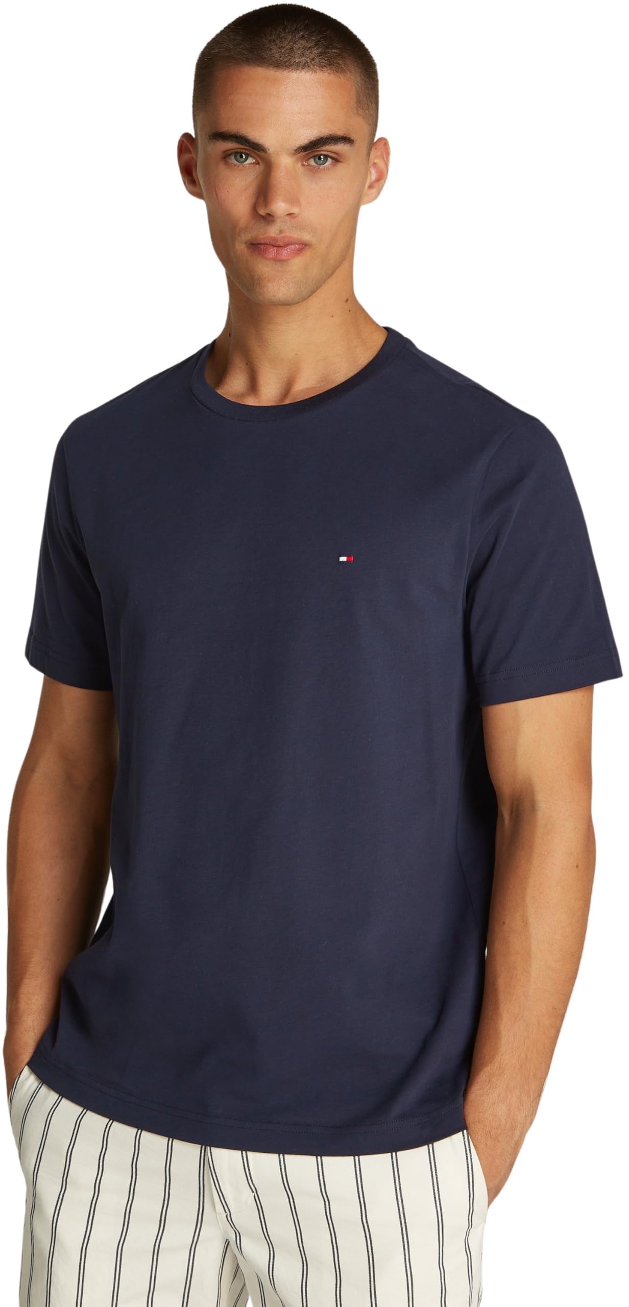 Tommy Hilfiger Thick Regular Fit T-Shirt Men's Dark Blue Medium