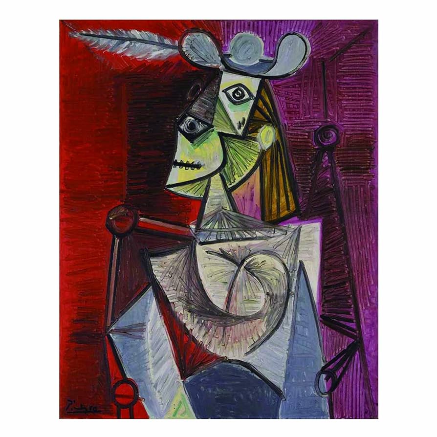 Amazon.co.jp: パブロ・ピカソWoman in an Armchair キャンバス