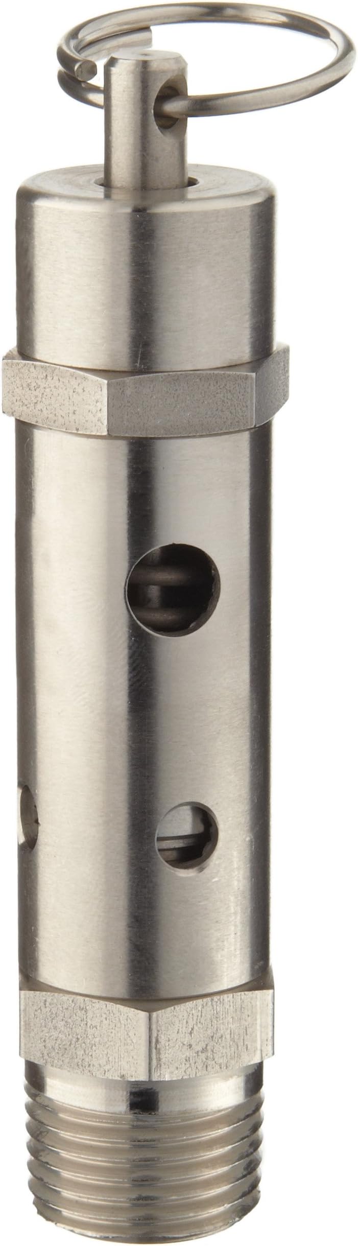 Kingston 112CR Series Stainless Steel ASME-Code Safety Valve, 75 psi Set Pressure, 1/2" NPT Male