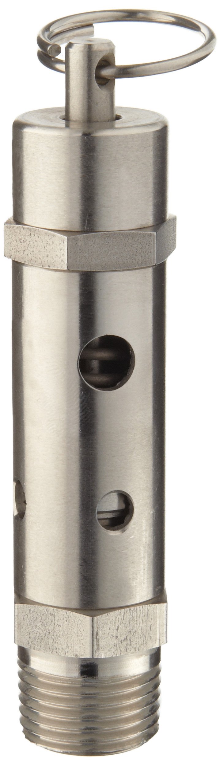 Kingston 112CR Series Stainless Steel ASME-Code Safety Valve, 75 psi Set Pressure, 1/2" NPT Male