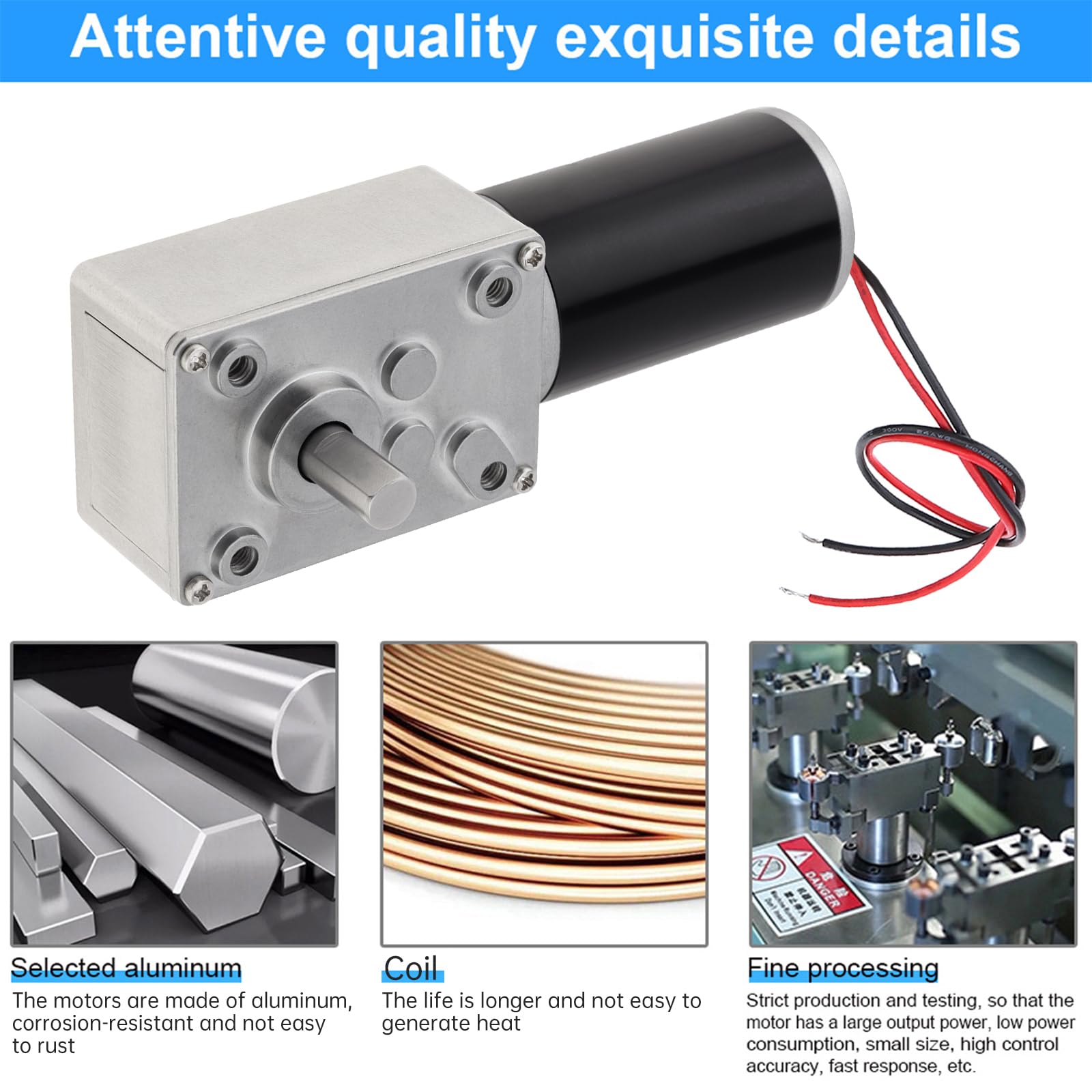 Motor de engranajes helicoidales de 12 V CC, 40 rpm, autobloqueo y reversible, mini motor eléctrico de imán permanente con soporte 5840-31ZY