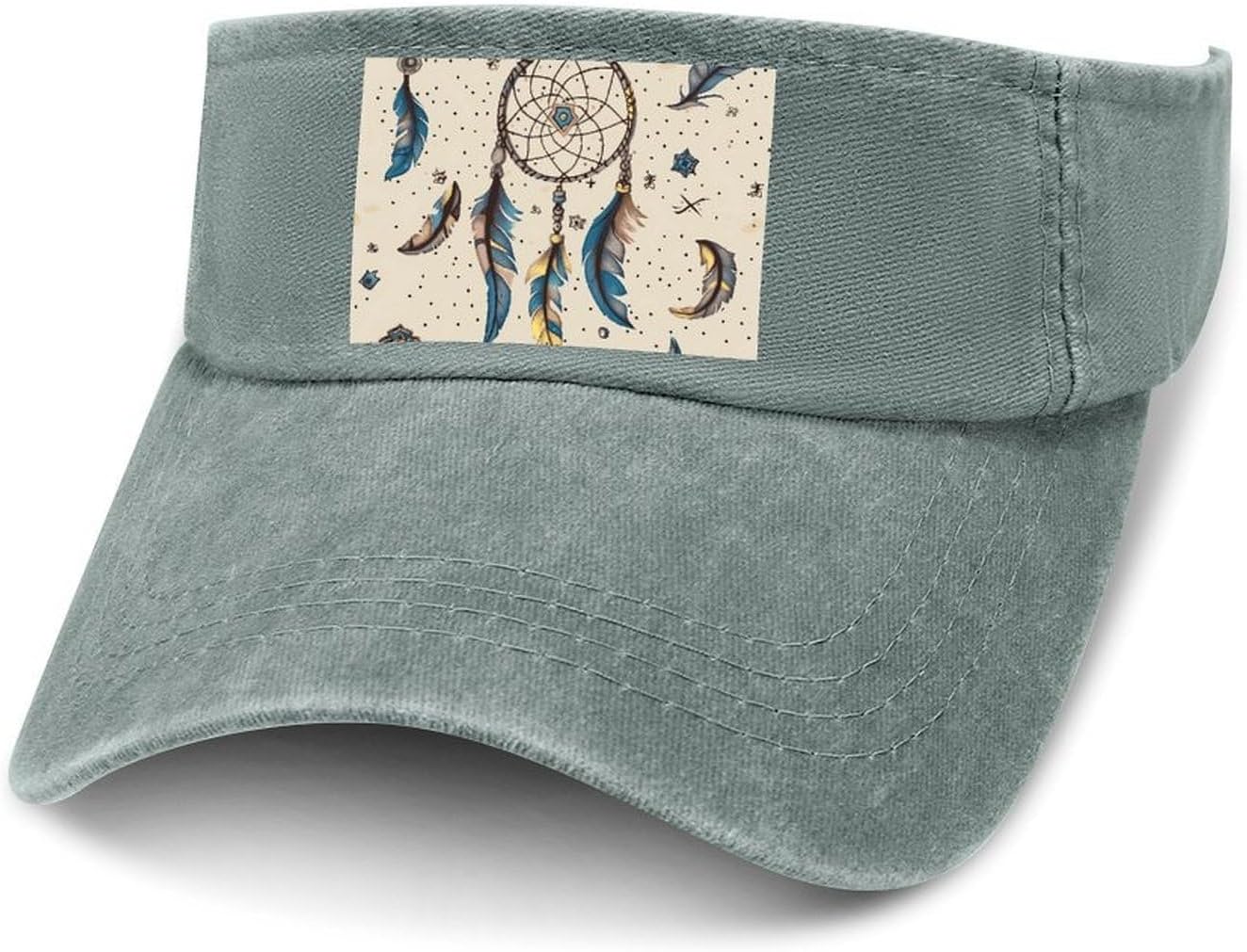 Sport Sun Visor Hats Adjustable Dream Catcher and Moon Empty Top Baseball Cap for Women and Men Outdoor Activities