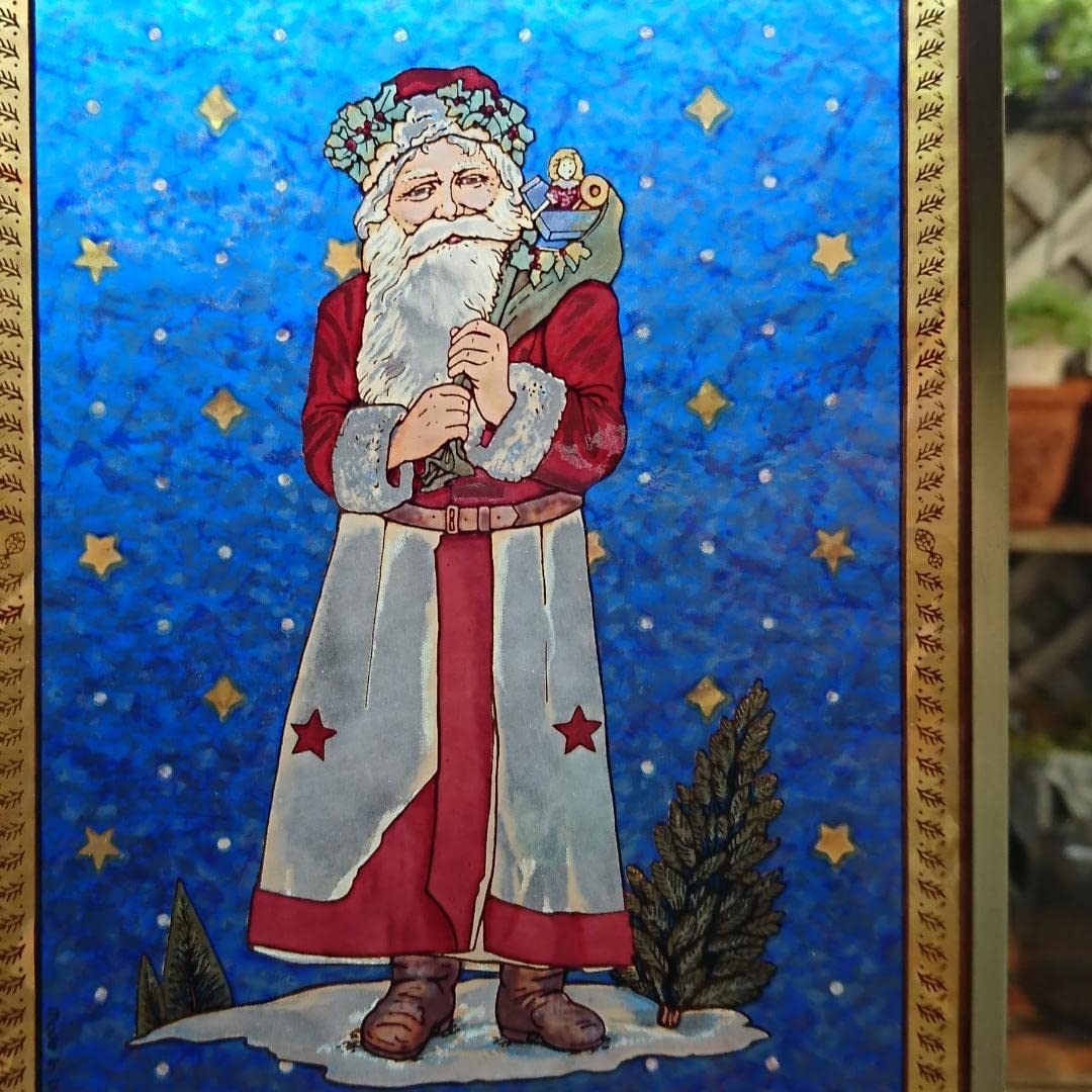 新品クリスマス ステンドグラス Kris Kringle グラスマスターズ社 Amazon.co.jp: クリスマス ステンドグラス Kris Kringle グラス