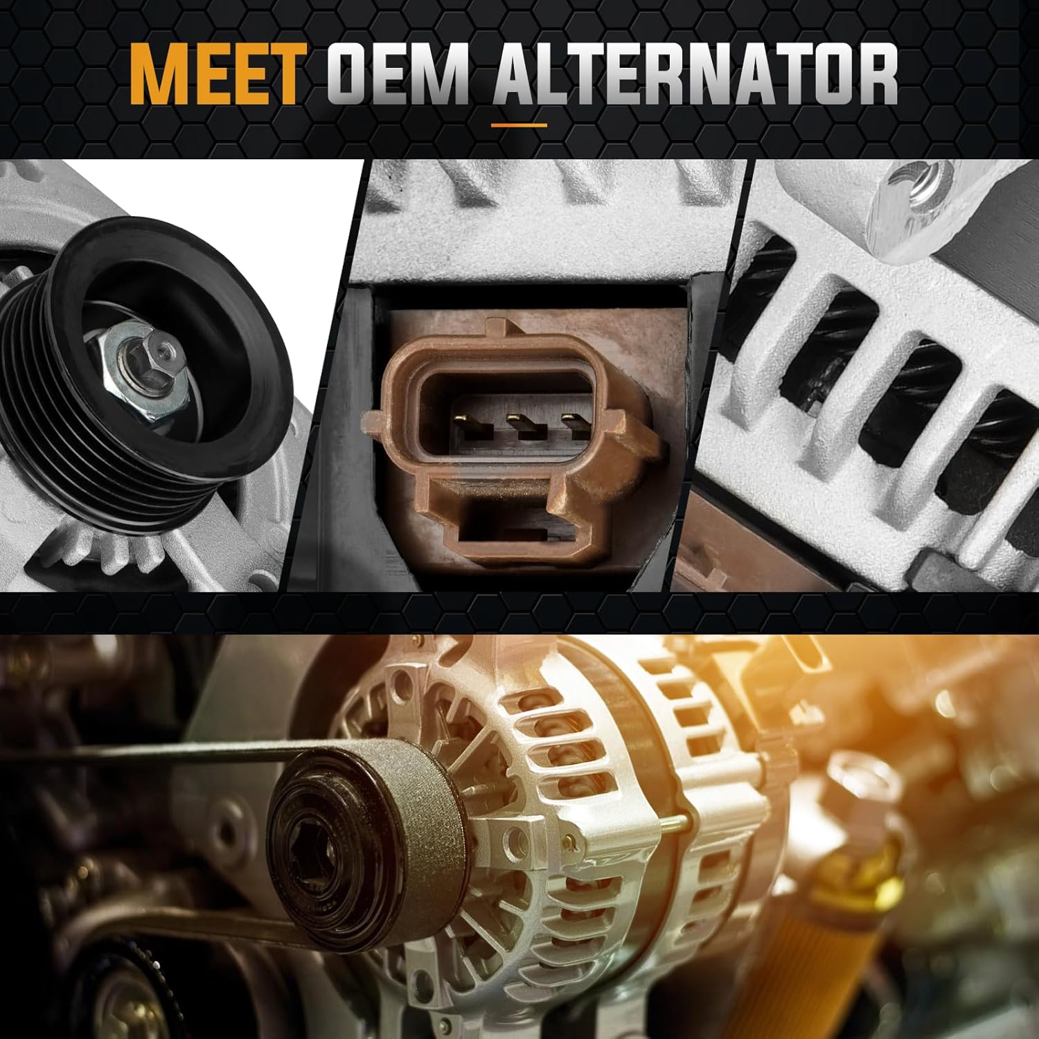 New Alternator Fit For 2007 2008 Ford Expedition, for 07 08 Lincoln Navigator 5.4L Replace VND0494 AND0494 400-52387R 400-52548R 104210-5630