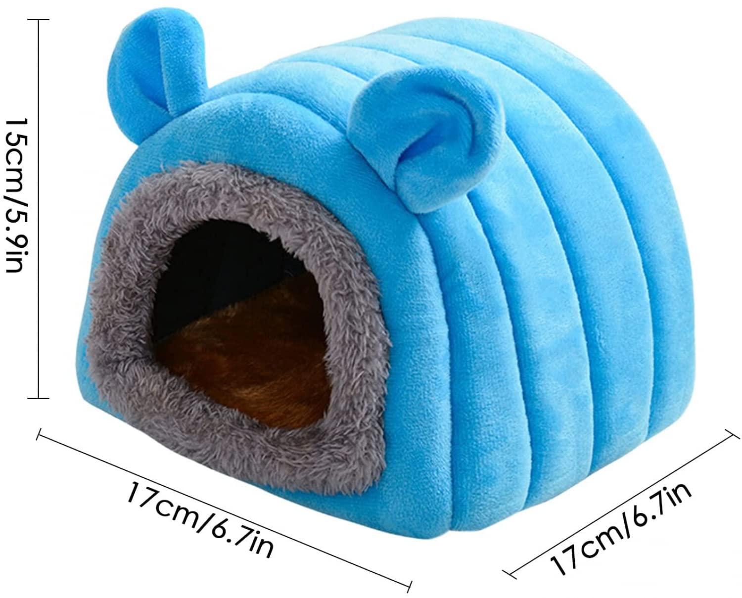 SUPJADE Cavia-konijn egelbed - grot gezellig hamsterhuis grote schuilplaats voor chinchilla baardraak kleine dieren cavia accessoires