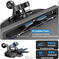 Vista 5 de OHLPRO CD Slot Tablet Holder for Car, Universal 7-11" iPad Car Mount, Adjustable CD Player Tablet Mount for iPad mini, Air, Pro 11, Galaxy Tab