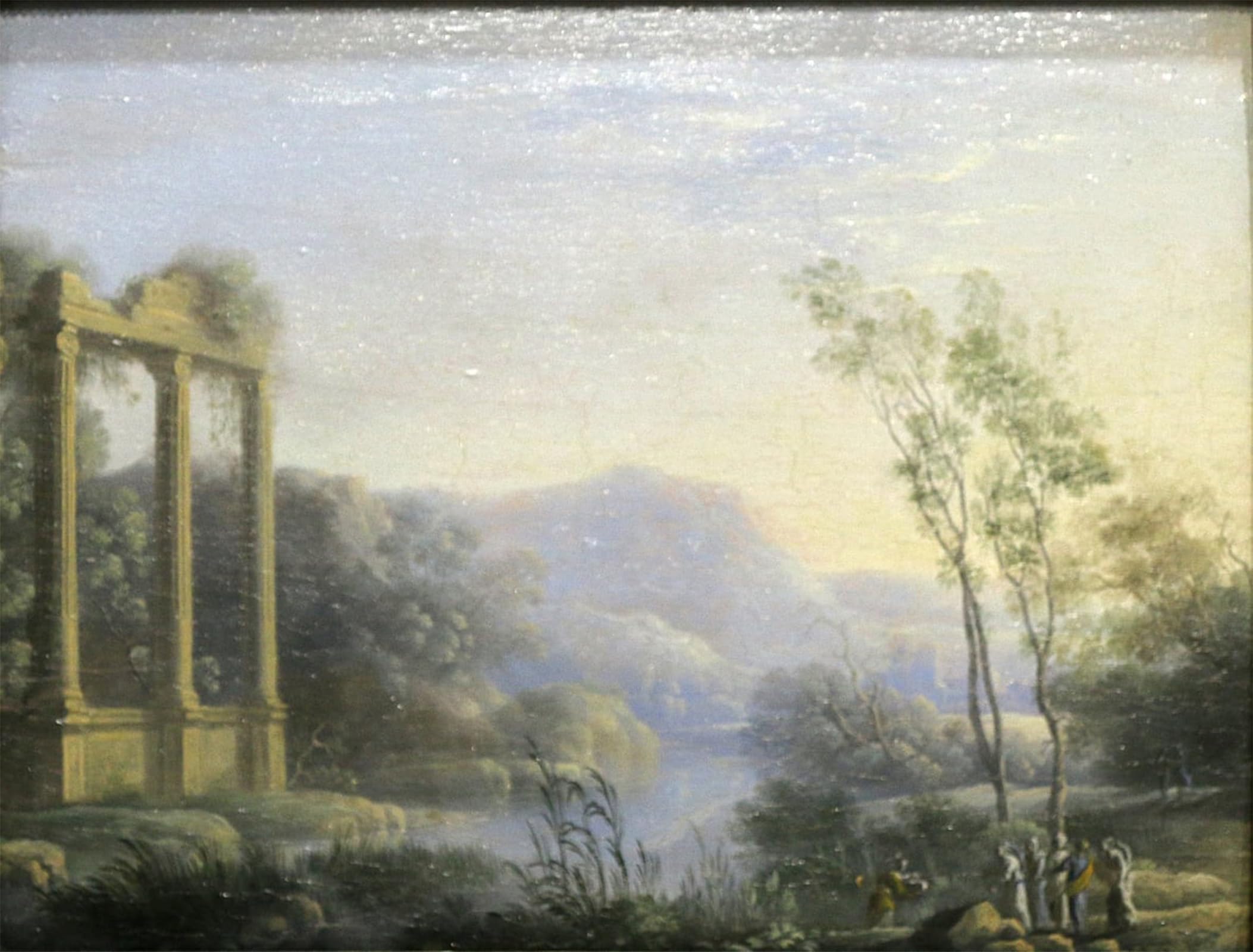 Cuadro de lienzo de Pierre Patel con paisaje clásico de Moisés de 60x90cm 5