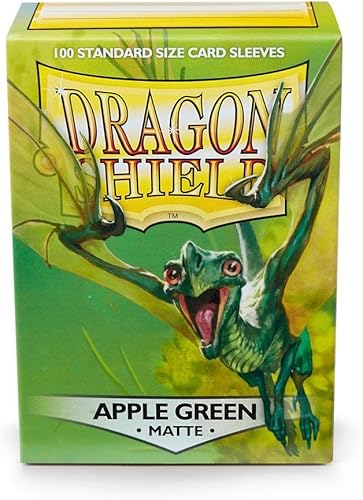 Miniatura 3 de Paquete de 5 fundas para tarjetas Dragon Shield de tamaño estándar verde manzana mate, paquete de 100 unidades