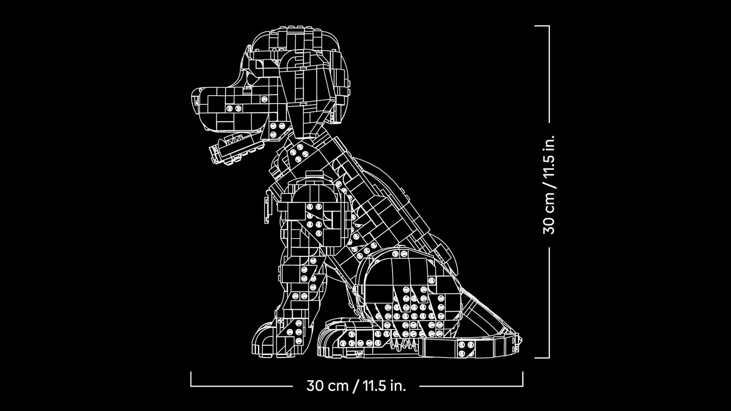 LEGO Icons Golden Retriever Welpe - Modellbau für Erwachsene - 3D Tierfigur zum Ausstellen mit Halsband & Medaille - DIY Deko für Regal oder Schreibtisch - Geschenkidee für Kunst- & Bastelfans - 11384