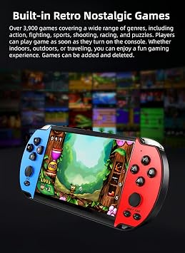 5.1 inch Handheld Game Console Supports Multiple Retro Simulators Video/Music/E-book/Recorder/TV Output Indoor/Outdoor/Travel leisure Portable Electronic Game Birthday