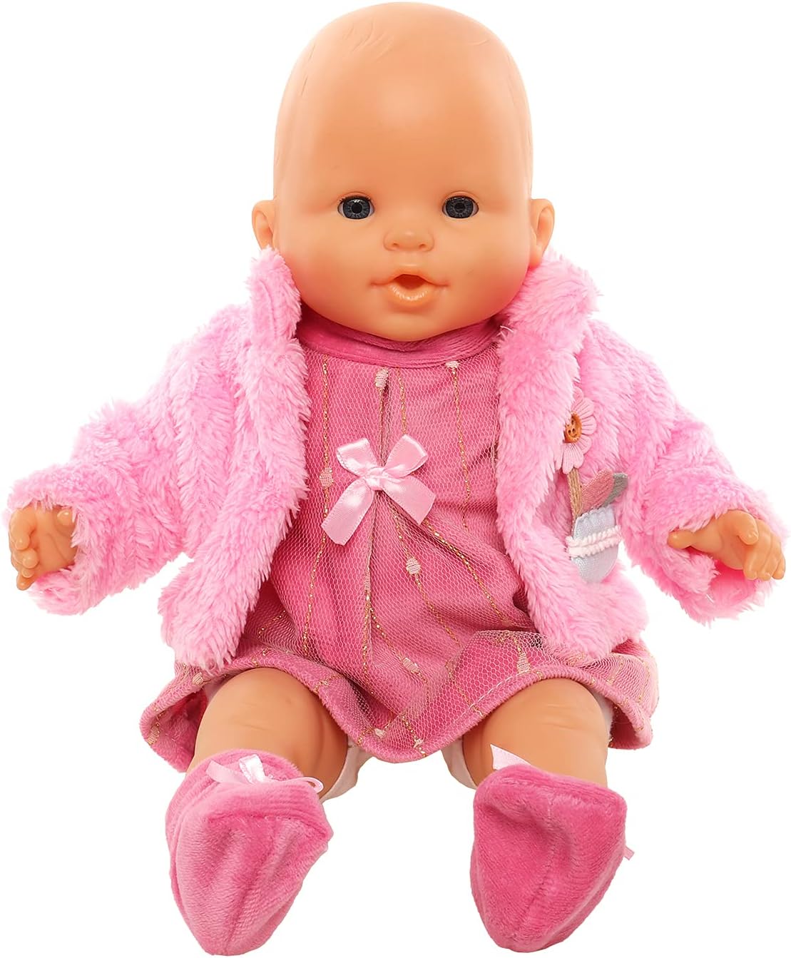 Miunana Sweet Doll Clothes New Dress Coat Socks for 14 Inch 16 Inch 17 Inch 35-43 cm Born Baby Doll - Image 5