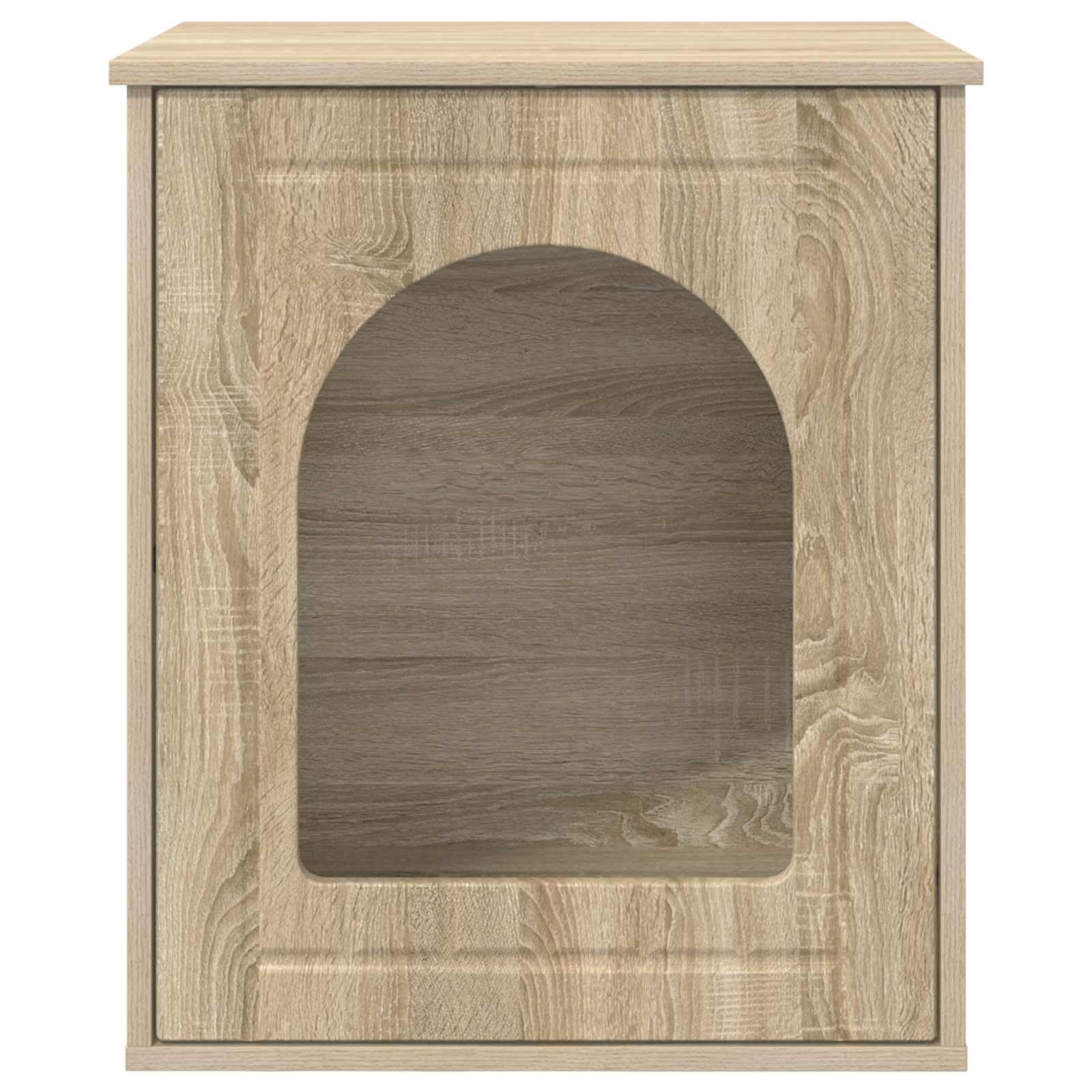 Katzenhaus Sonoma 53 x 52 x 62 cm Holzwerkstoff Katzenhöhle | Modernes Katzenhaus für das Wohnzimmer. Stabiler Rückzugsort aus Holzwerkstoff mit bis zu 60 kg Tragkraft.