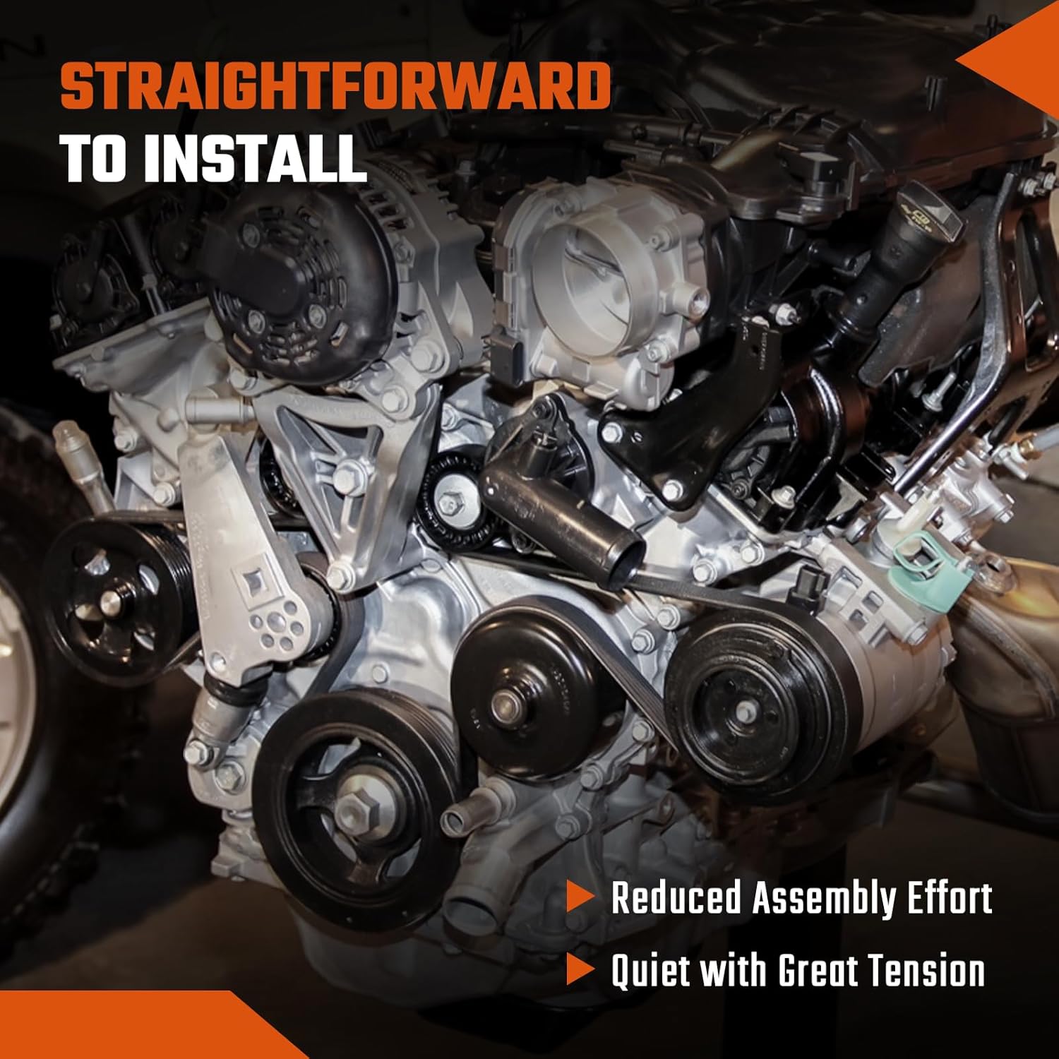 04627038AA Belt Tensioner and Pulley Assembly Fit For Jeep JK Wrangler 2012 2013 2014 2015 2016 2017 2018 V6 3.6L, Replace# 04627038AA, 4627038AA