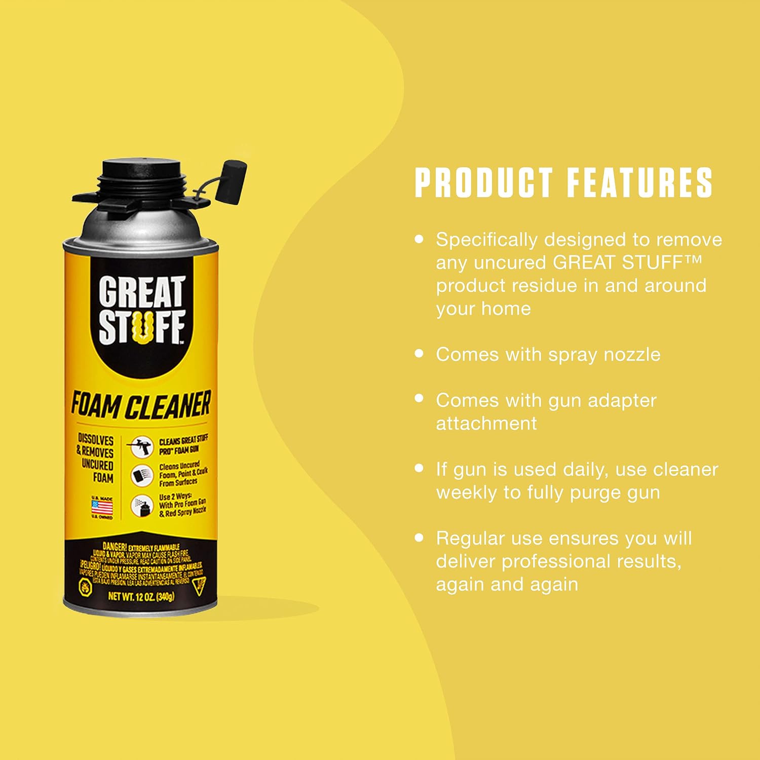 Great Stuff 259205GREAT STUFF PRO Foam Cleaner, 12oz