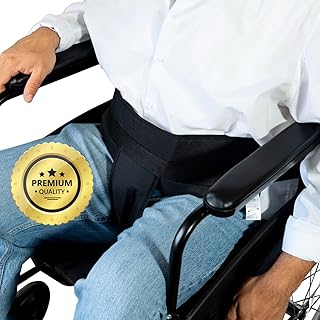 OrtoPrime Cinto cadeira de rodas idosos cinto peúlico antiquedas cintos cadeira de rodas ortopédicos - arnês cadeira de rodas cinto de segurança para idosos (tamanho universal ajustável)