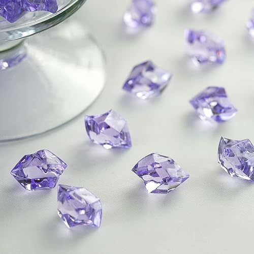 Miniatura 5 de Efavormart - Paquete de 300 jarrón de cuentas de hielo acrílico grande lavanda para decoración de mesa