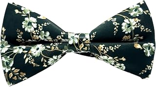 Mens Flower Pattern Adjustable Bow tie Floral Bowtie Bow Tie for Weddin Groom Bowtie