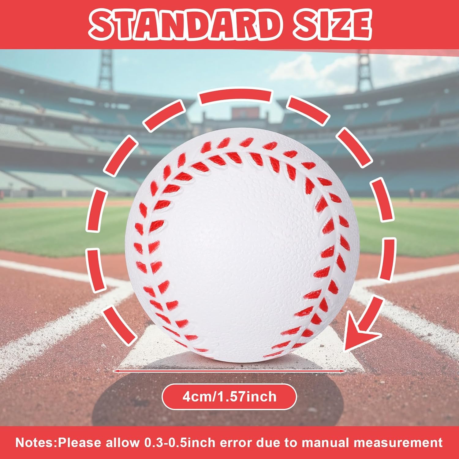 48 Pcs Mini Foam Baseballs Training Stress Balls Bulk Soft Foam Practice Baseballs with Drawstring Bag Unmarked Soft Toss Balls for Beginners Batting Fielding Hitting Pitching Colorful