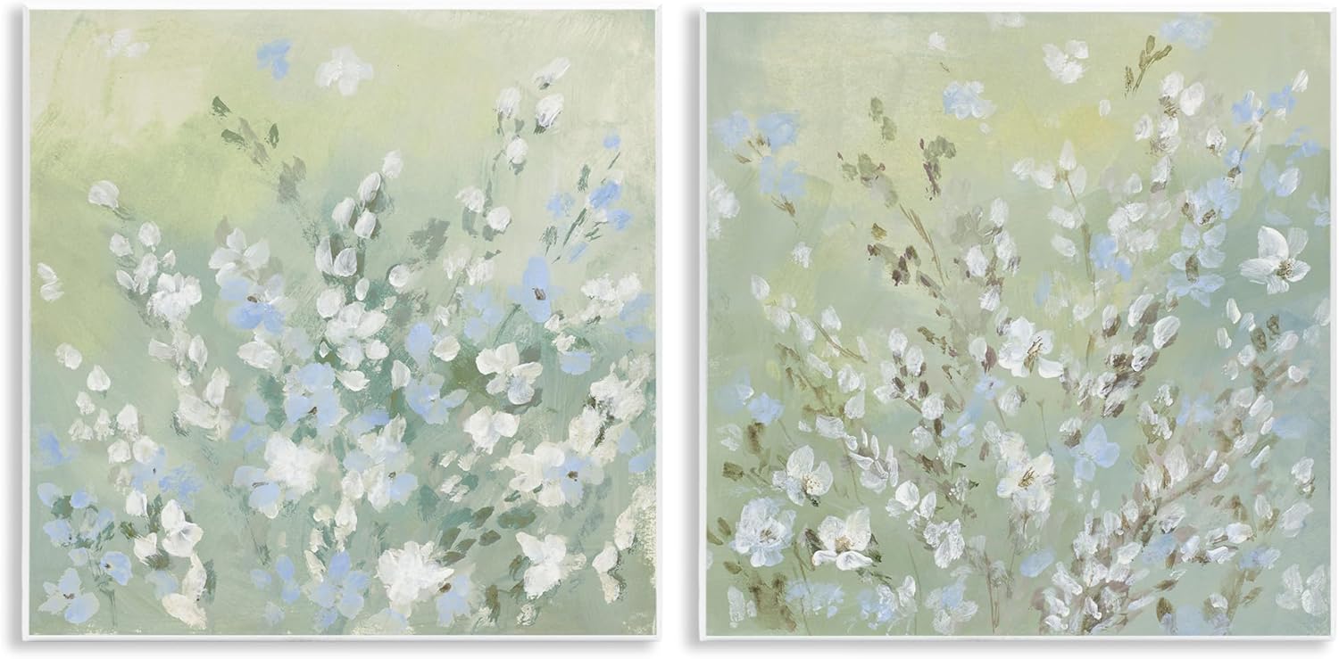 Stupell Industries Wispy Willows Blooms 2 pc Wall Plaque Art Set Design by Lanie Loreth, 12 x 12
