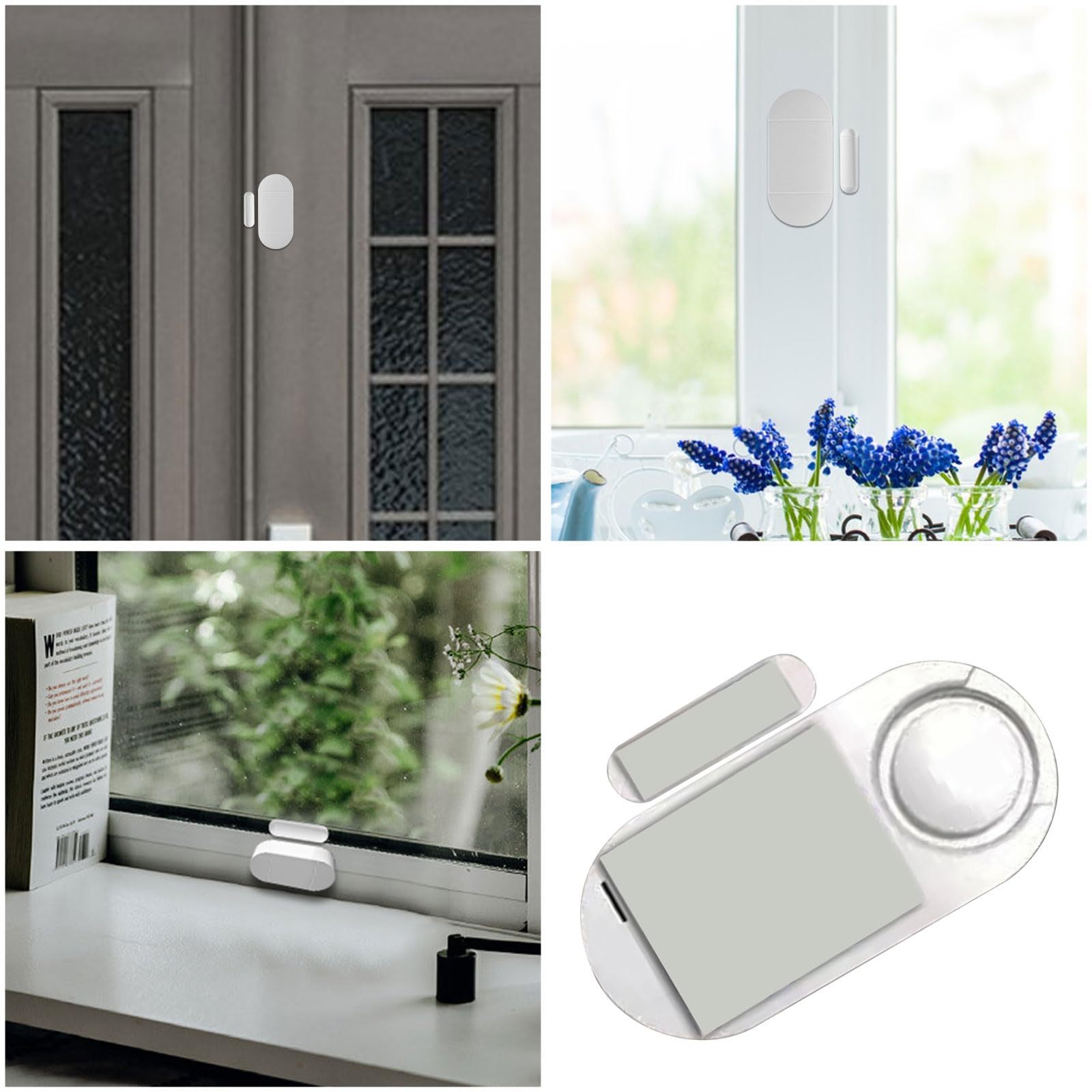 Sensore di allarme per porta, allarme senza fili per finestra, sensori di allarme per porte aperte, allarme antifurto all'ingresso, 130 dB, sensori di sicurezza domestica magnetici wireless per