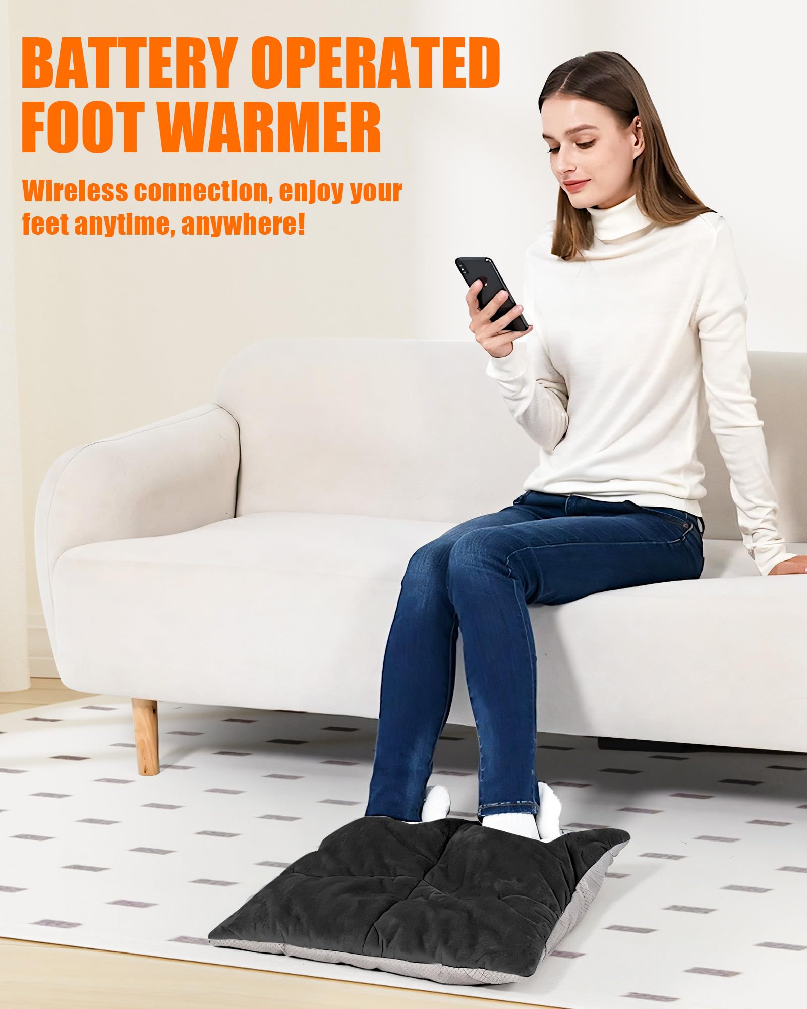 Electric Foot Warmer For Cold Feet,Heating Pad With 50x 80cm Fast Heat - View #7