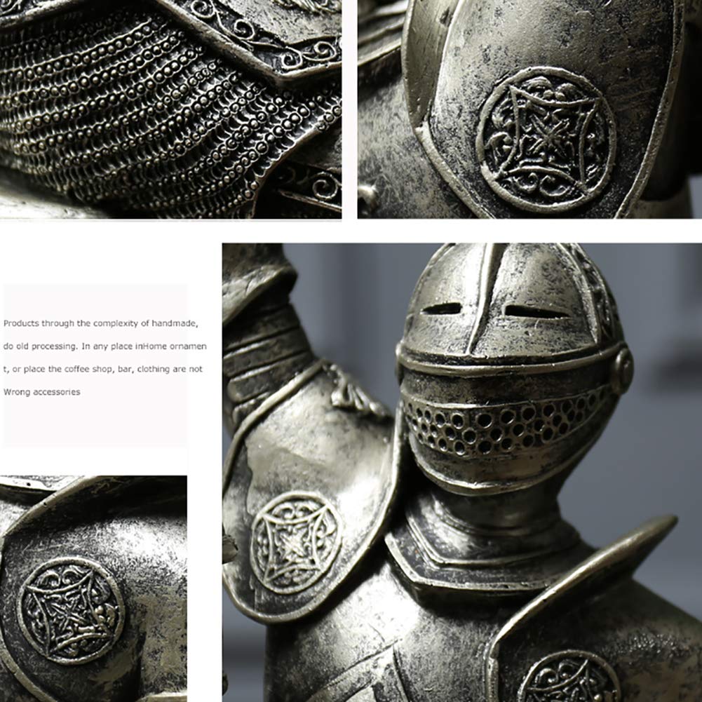 Amazon.co.jp: 騎士 像,中世 ジョースティングアーマードナイト 置物