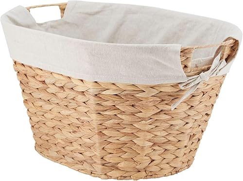 SEDLAV Cesta de lavandería  Cestas para lavandería con tapa y forro extraíble, cesta de almacenamiento de mimbre  Cestas de almacenamiento para