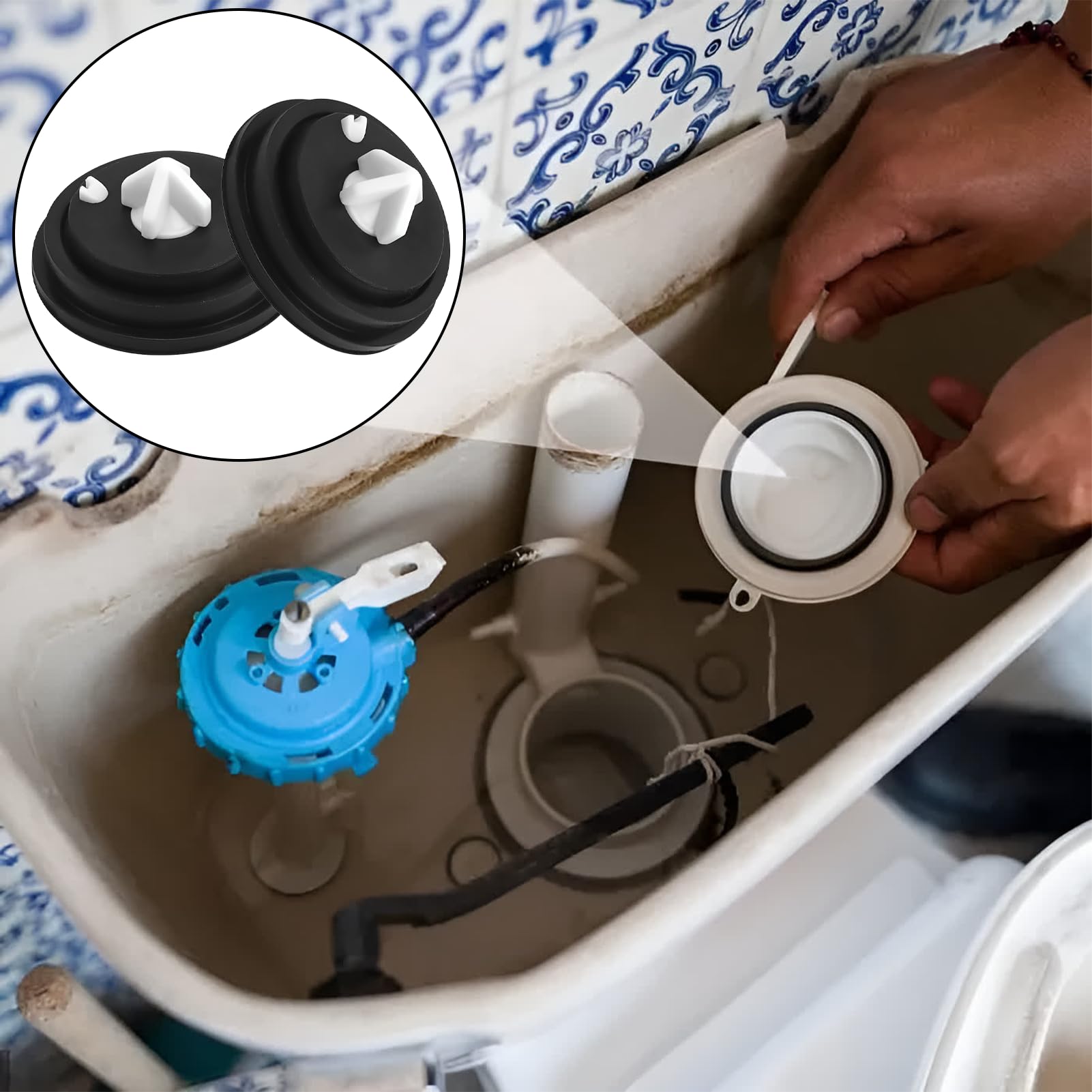 5 Pièces Membrane Robinet Flotteur, Joint Chasse D'Eau WC Membrane Chasse D' Eau Rondelle De Diaphragme De Vanne, Flotteur Chasse D'eau Pour L'entretien De Chasse D'eau Des Toilettes