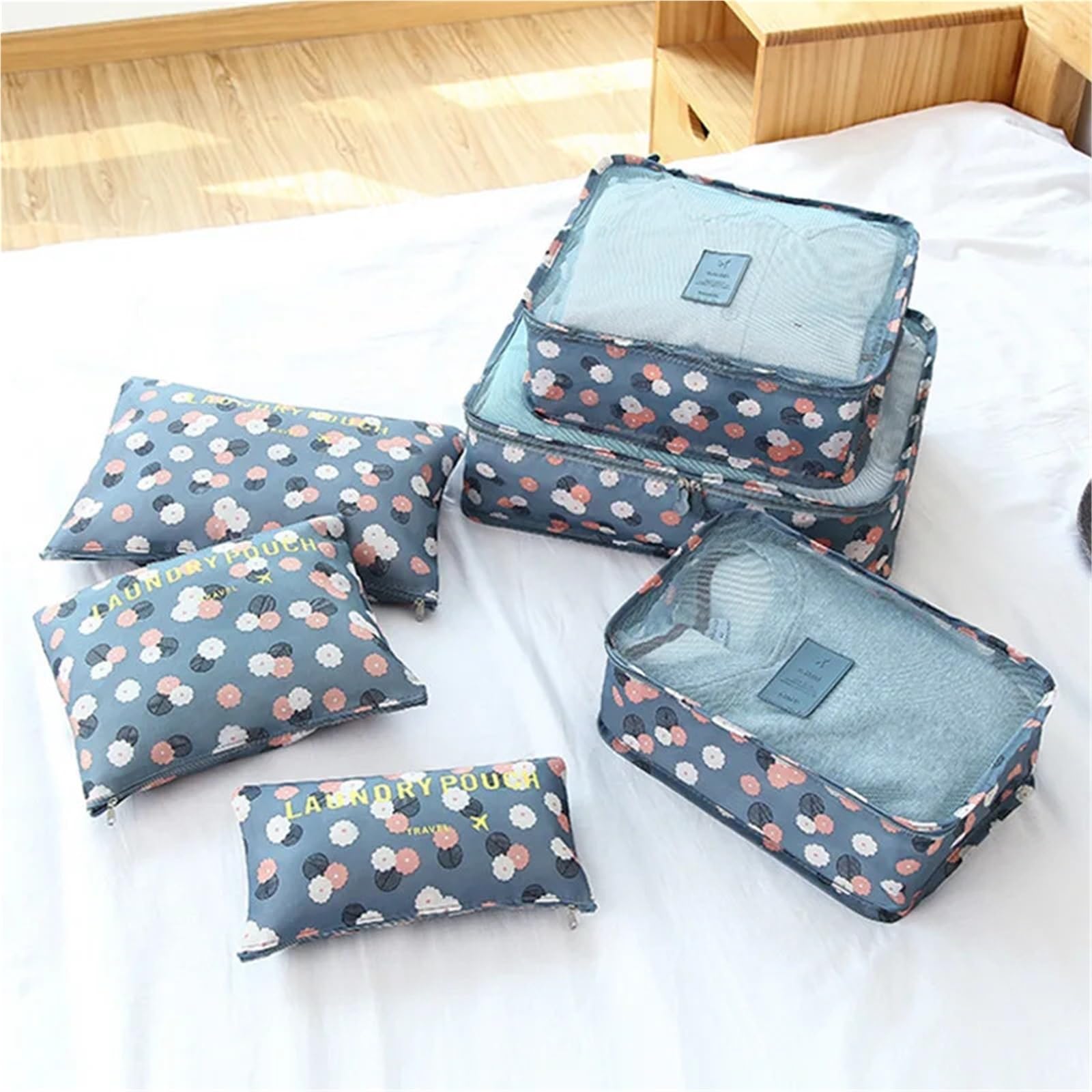 6 borse organizer da viaggio portatili, for vestiti, scarpe, trucco, bagagli per Vestiti, Scarpe, Cosmetici